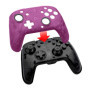 Pdp Gaming Faceoff deluxe+ Filaire Switch Pro Manette - Violet Camo - Licence Officiel By Nintendo - Customizable Buttons And Pa