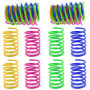 DOULEIN Jouet Ressorts Chat, 20 Pièces Printemps Jouet de Chat Coloré Interactif Chat Jouets Ressorts en Spirale en Plastique po