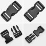 Pack De 2 Boucles Pour Sangle De 20 Mm De Large, En Noir, Boucles à DéClenchement Double Face En Plastique, Fermeture à Clic En 