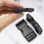 Pack De 2 Boucles Pour Sangle De 20 Mm De Large, En Noir, Boucles à DéClenchement Double Face En Plastique, Fermeture à Clic En 