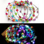 Vegena Couronne de Fleurs LED: 12 pièces Couronnes Fleuries Lumineuses, Diadème LED pour Décoration de Soirées Mariage (Papier, 
