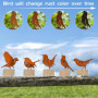 ZYEKIU 5 Pièces Oiseaux Decoratifs Decoration Jardin Exterieur Deco Exterieur Patine Rouille Naturelle Déco Jardin Métal Rouillé