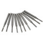 10Pcs Ti forage fraise coupe Outils CNC carbure ensemble d'usines d'extrémité Fraiseuse 1.0-3.0mm (#2)