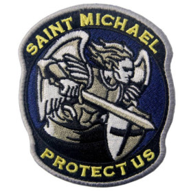 Tactique Saint Michael Protégez-nous Militaire moderne Brodé Fastener à Crochet et Boucle Patch