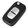 LAKOMODO Coque Clé Plip Télécommande pour Renault Clio 3 Kangoo Master Modus Trafic Twingo Wind Megane -2 Boutons- avec 2 Switch