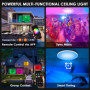 ZWOOS Plafonnier LED Dimmable avec Télécommande, 30W Changement de Couleur RGB Luminaire Plafonnier, 2700K-6500K, 2200LM éclaira