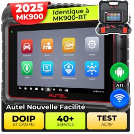 Autel MaxiCOM MK900 Scanner: 2024 Nouvelle Ver. de MX808S, MK808BT Pro w/ 40+ Services, 3000+ Tests Actifs, Diagnostic Tous Tyst