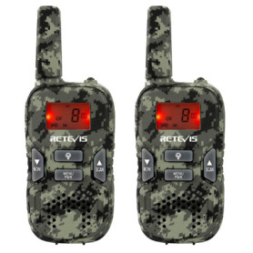 Retevis RT33 Talkie Walkie Enfant, Jouet pour 6-12 Ans Enfant, Longue Portée 8 Canaux Lampe de Poche, Cadeaux pour Jeu Chasse Ar