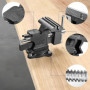 Étau d'établi rotatif à 270° - 110 mm - Haute performance - Avec mâchoires souples multifonctionnelles
