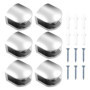 BuxiuGK 6 Pièces Support Étagère Verre,Pince À Verre Réglable de 6-8 mm d'Épaisseur Fixation Tablette Verre Clips de Verre Pince