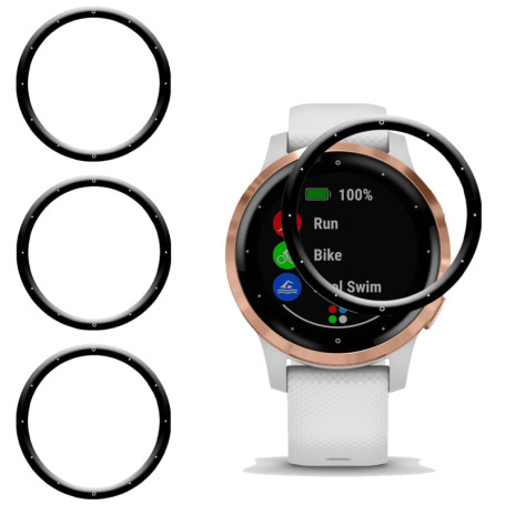 Vuciya Lot de 4 films de protection d'écran pour Garmin Vivoactive 4S, anti-bulle, film de protection d'écran en TPU HD anti-ray