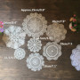 MINDPLUS Lot de 14 Napperons en Crochet à la Main Napperons en Dentelle au Crochet en Coton Napperon de Table 10 à 25 cm Rond Bl