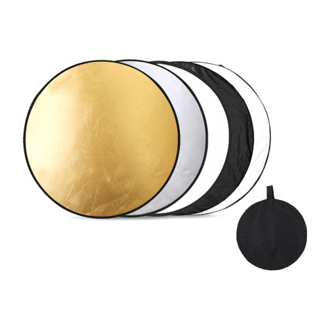 Hitopin 5 en 1 Réflecteur de Lumière, Reflecteur Lumiere Photo, Pliable Reflecteur Lumiere, Démontable Multi Disc Lumière Réflec