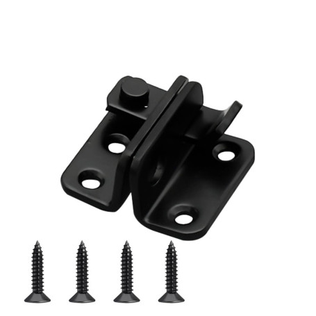 Loquet Porte Cadenas,Noir Porte à Pêne Petite Antivol Loquet Acier Inoxydable Cadenas Moraillon Loquet Serrure Portillon Exterie