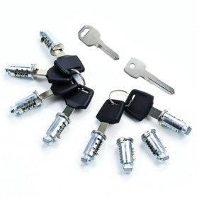 Serrure Coffre de Toit, Lot de 8 Antivols Cylindres Argentés, Noyaux de Serrure pour Barres de Toit Thule, Serrures de Sécurité 
