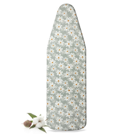 Housse Table à Repasser, Housse De Planche à Repasser 125x45 Cm, Housse De Repassage 100% Coton, Tissu Technologie Réfléchissant