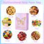 NPZ-Butterfly-10P Lot de 10 sacs cadeaux en papier colorés avec anse pour anniversaire d'enfant, filles, sacs cadeaux d'invités 