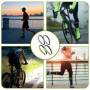 Lot de 2 Paires Serre,Pantalon Vélo Réfléchissants,Pinces Pantalon Vélo Haute Visibilité pour Sécurité Cycliste,Clips Attache Ju