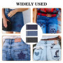 3 Rouleaux Patch Thermocollant Jean,Tissus Couture Piece Thermocollante Vetement,Reparation à Collant De Fer,Jeans Pantalon Roul