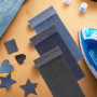 3 Rouleaux Patch Thermocollant Jean,Tissus Couture Piece Thermocollante Vetement,Reparation à Collant De Fer,Jeans Pantalon Roul