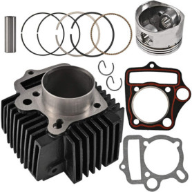 Trkimal Bloc cylindre de moto 52,4 mm avec accessoires de piston et joint de cylindre de rechange pour moteur 4 temps 110 cm³ ch