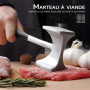NEXROLA Attendrisseur de viande, Marteau Viande, Marteau à Steak, Maillet Double Face, Marteau à Attendrir avec Poignée Antidéra