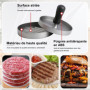 Wixovo Presse à Burger 12cm, Presse a Steak Haché, Moule Steak Haché, Presse à Hamburger en Acier Inoxydable pour Cuisine et BBQ