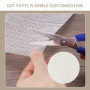 200x200cm Anti Derapant Tapis Ajustable – sous Tapis Antidérapant pour Sols Durs – Tapis Anti Derapan Respirant (Blanc)
