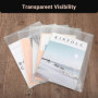 20 pochettes plastique A4, pochette transparente A4 avec fermeture et étiquette, porte documents imperméable