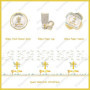Vaisselle de Fête Communion,Doyomtoy Vaisselle Papier Set Décoration de Première Communion Assiettes en Papier Serviettes Tasses