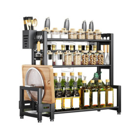 KYYGKY Étagère à Épices Debout à 3 Étages, Etagere Epices Cuisine, Support Epices Cuisine, Rangement Épices Cuisine, Porte-Épice