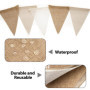 AOOTUERL Guirlande Fanions Toile de Jute Brun et Beige, 8M avec 24PCS Vintage Lin Triangle Drapeau Banderole pour Chambre d'enfa