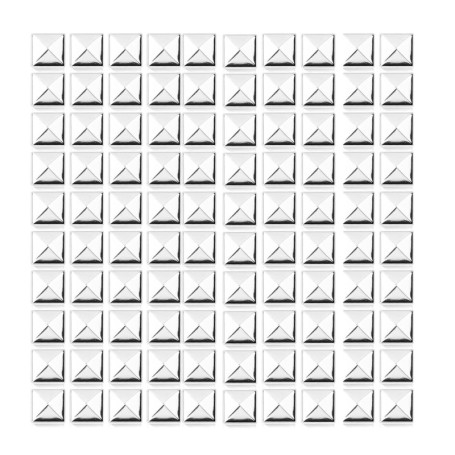 100 Pièces Rivets Carrés en Métal pour Cuir,Clous Pyramidaux Style Punk,pour Maroquinerie, Vêtements, Sacs et Accessoires Ceintu