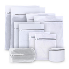 Lot de 10 sacs à linge solides avec fermeture éclair en maille - Idéal pour le linge délicat, les sous-vêtements, les chaussette