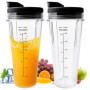 Lot De 2 Rechange Pour Gobelet Pour Ninja 710ml Gobelets De Rechange Pour Mixeur Ninja, Gobelet De Rechange Gobelet De Remplacem
