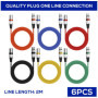 6 Pack Cable XLR, Câble Microphone XLR Male Femelle Symétrique DMX Plug Audio Connector 3 Pin Pour Les Enregistrement Studio (2M