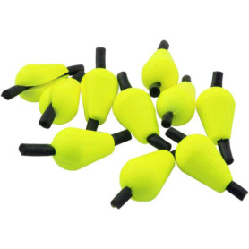 ANCLLO Lot de 6 indicateurs de forme d'olive en mousse flottante Jaune fluo