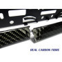 RZG Lot de 2 Supports de Plaque d'immatriculation en Fibre de Carbone véritable Noir France