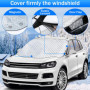 Feebee Protege Pare Brise Givre Gel, Magnétique Couverture Protection Pare Brise Hiver, Bache Anti Givre Voiture, Anti Neige Hiv