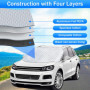 Feebee Protege Pare Brise Givre Gel, Magnétique Couverture Protection Pare Brise Hiver, Bache Anti Givre Voiture, Anti Neige Hiv