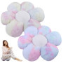 Lot de 2 coussins en forme de fleur - 40 x 40 cm - En forme de fleur - Coussin coloré - Coussin de sol en peluche pour chambre à