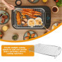 GOEDCH Support pour Friteuse à Air: 31 cm × 22 cm Acier Inoxydable Antiadhésif Barbecue Cuisine Support, Accessoires de Friteuse
