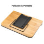Readaeer Support de Lecture Portable pour Livre de Cuisine et Bureau en Bambou Pliable