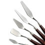 Lot de 5 spatules en acier inoxydable pour peinture à l'huile Palette Couteau Peinture Grattoir Peinture Art Inoxydable Palette 