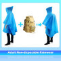 PBUSPU 2 Pièces Ponchos de Pluie avec Chapeau, Poncho de Pluie Réutilisable, Vêtements de Pluie pour Adultes,Poncho de Pluie éta