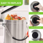 8 Pièces Filtres Compost Ronds, Filtres à Charbon Actif Filtre Anti-Odeur pour Poubelles à Compost Ronds, Convient aux Poubelles
