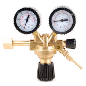 aleto Réducteur de pression de gaz - Vanne d'arrêt - Argon CO2 MIG MAG WIG - Gaz de protection - Poste à souder