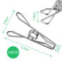 Rseuphiee 100 Pièces Pinces à Linge, Pinces À Linge en Acier Inoxydable, Pince a Linge Exterieur, Pince à Linge Metal, pour Les 