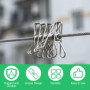 Rseuphiee 100 Pièces Pinces à Linge, Pinces À Linge en Acier Inoxydable, Pince a Linge Exterieur, Pince à Linge Metal, pour Les 