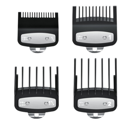 Lot de 4 peignes de rechange pour tondeuse à cheveux, 6 mm, 4,5 mm, 3 mm et 1,5 mm pour tondeuse à cheveux standard pour la fami